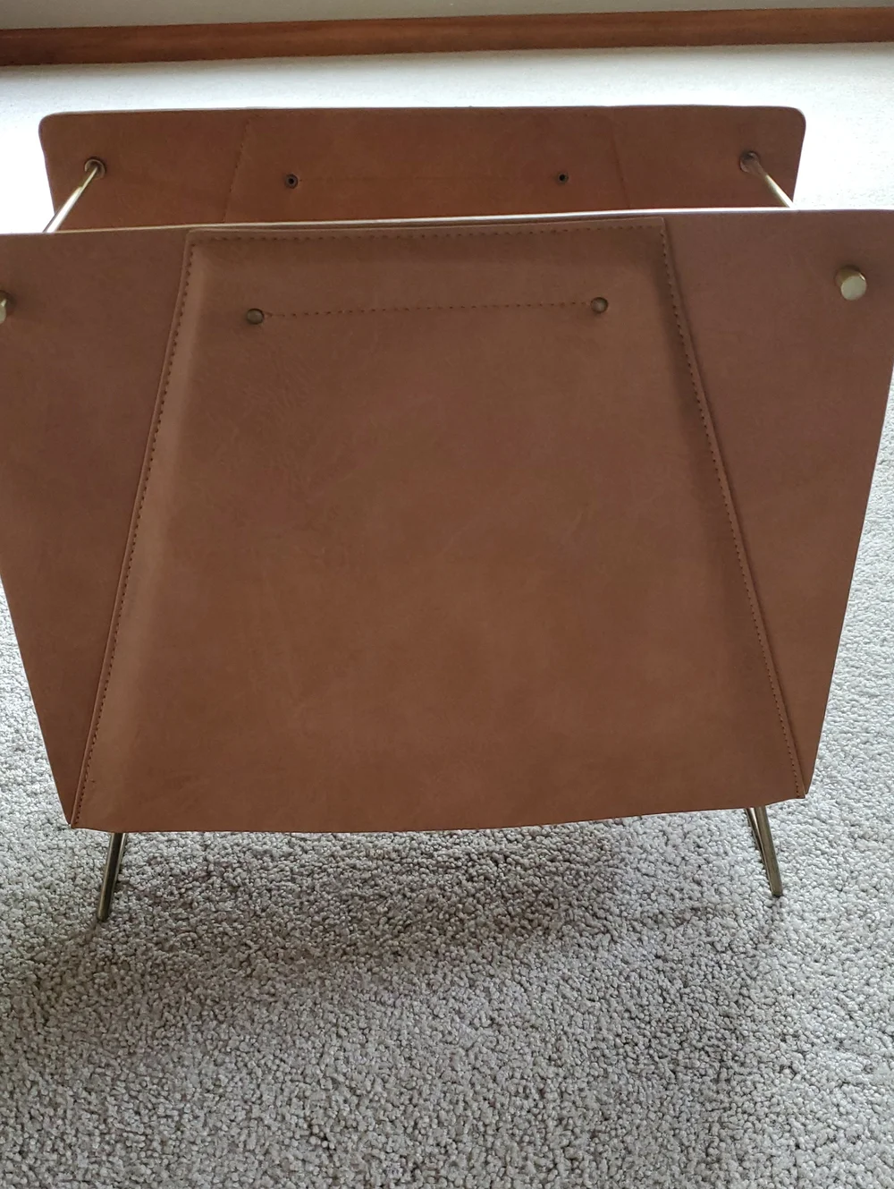 Magnolia Hearth and Hand Faux Leather and Gold Hanging File Folder Holder